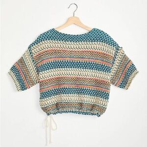 Lou & Grey Ocean Air knit short sleeve sweater